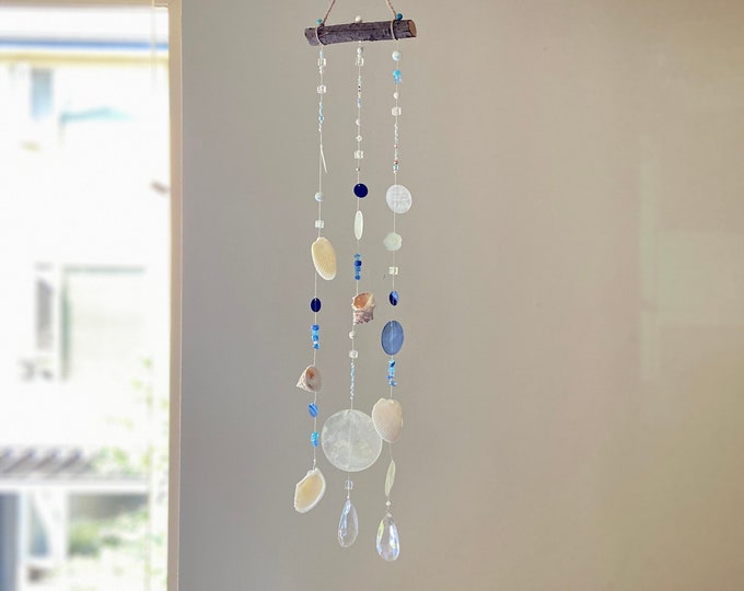 Blue Ocean SUN CATCHER/ Wind Chimes / HANGING Mobile Etsy