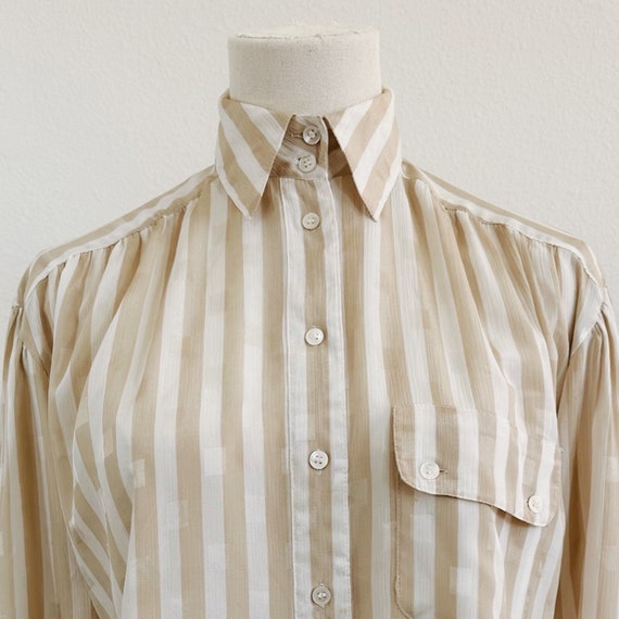 Vintage 80's Liz Claiborne Semi Sheer Striped Butt