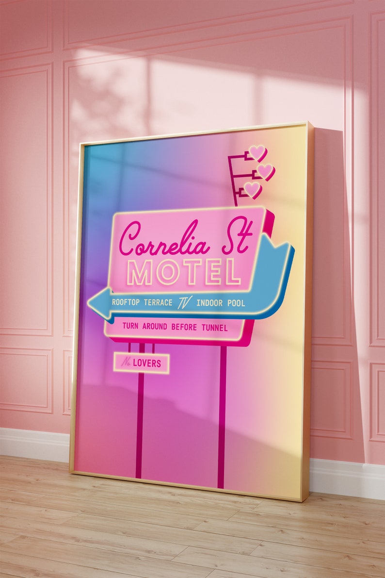 Taylor Swift Cornelia St Motel Print Printable Wall Art Lover Poster Swiftie Gift Instant Digital Download 4 Sizes image 2