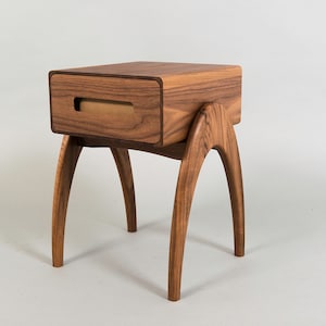 Retrospect Side Table with leather lined drawer (Bedside Table)