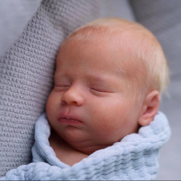 Reborn Baby Canon endormi par Bountiful Baby - 50 cm, garçon ou fille endormi, bras et jambes complets personnalisés