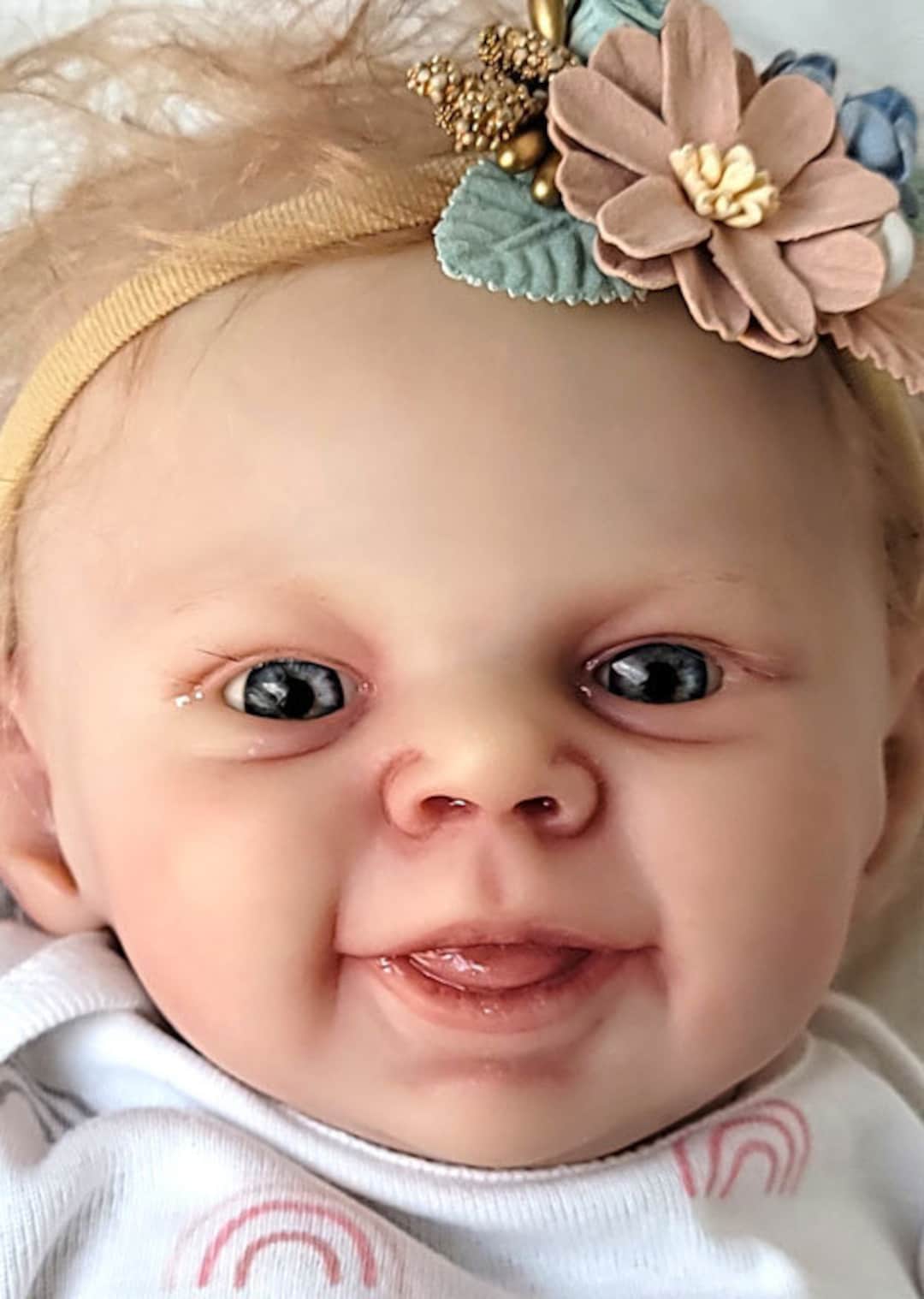 Reborn Baby Willow Awake by Bonnie Sieben, 18-19 Inches, Boy or Girl Doll,  Full Arms and Legs, OR Cuddle Body, Your Choice Custom