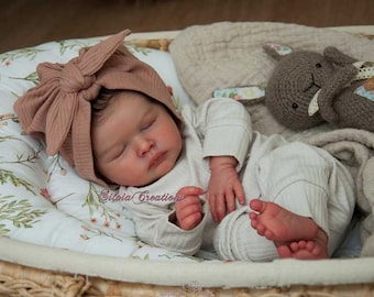 Reborn Baby FLORA by Priscila Lopez 19 inches with Full Limbs Boy OR Girl Vinyl Doll Comes with Authentic Certificate Custom