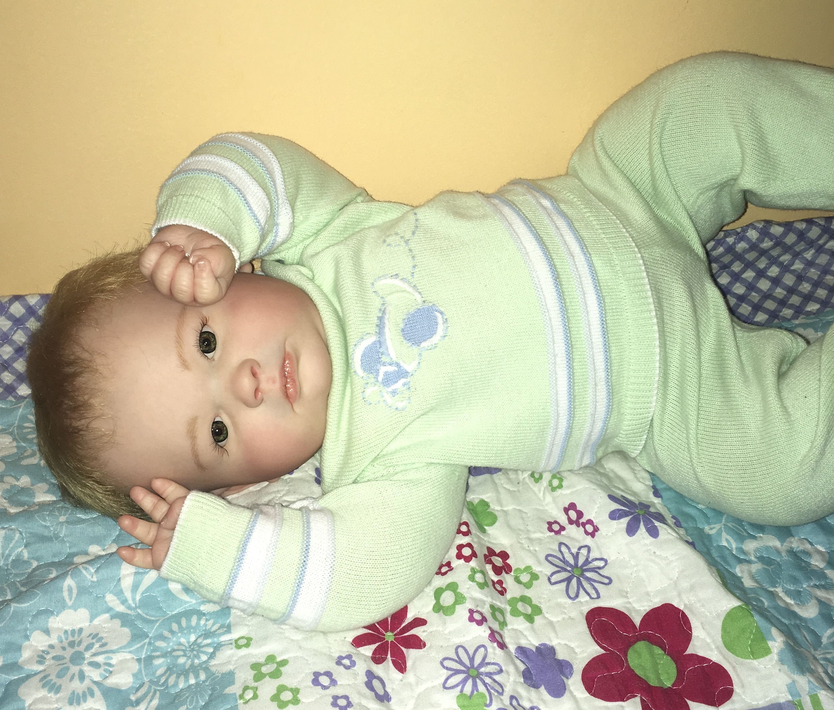 Reborn Baby JOSEPH Awake by Jackie Joly, 3 Months in Size