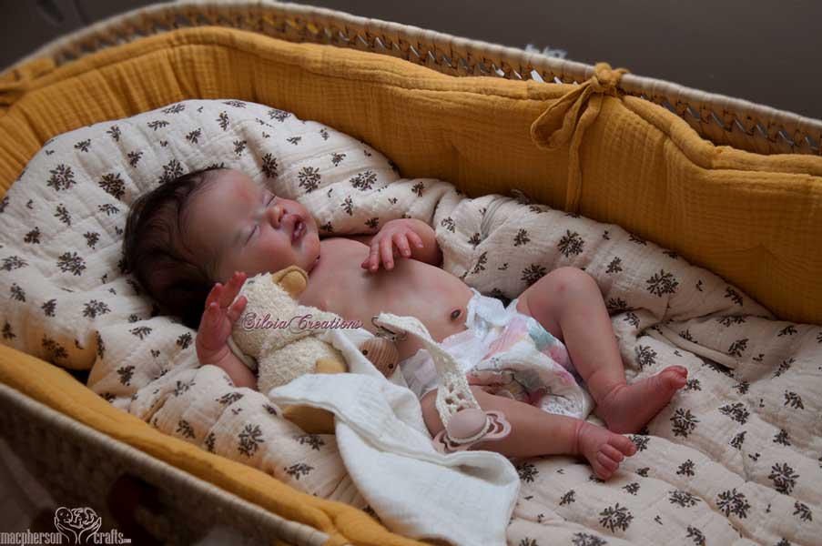 【リボーンドール】PRIMROSE Reborn Baby Primrose Asleep by Laura Lee Eagles, 18 Inches, Full