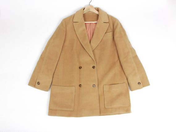 Vintage Tan Double-breasted Peacoat - image 3