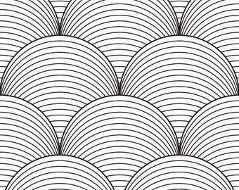 Art Deco Monochrome Fabric