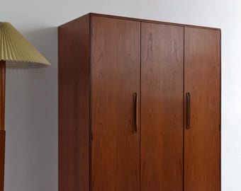 Vintage Triple Teak Fresco Wardrobe by G Plan