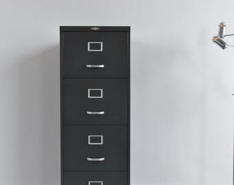 Vintage Grey Metal Filing Cabinet by Art Metal