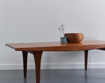 Vintage Teak and Walnut Coffee Table