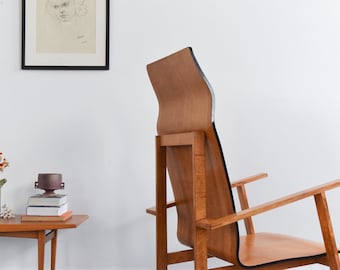 Vintage Modernist 1930s Bauhaus Style Bent Plywood Accent Arm Chair