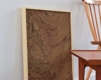 Vintage Original 1970s Framed German Sand Wall Art