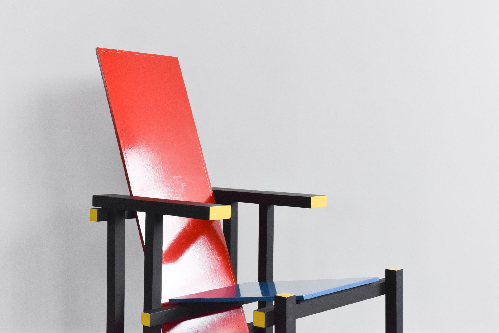 víctima Regresa Cañón Vintage Reproduction Gerrit Rietveld Style Red and Blue Chair - Etsy