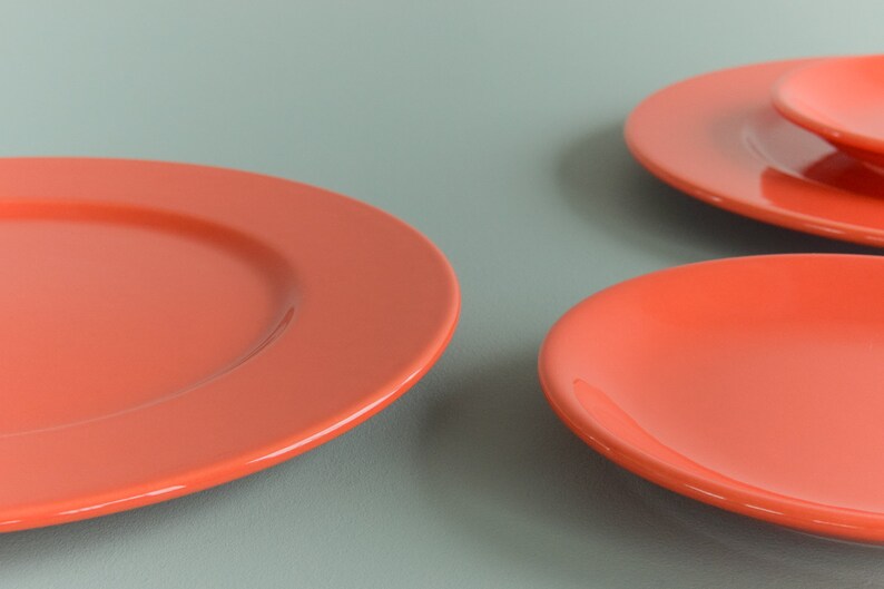 Vintage 8 Piece Kaleido Dinner and Side Plate Set by Pagnossin of Italy