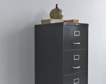 Vintage Grey Metal Filing Cabinet by Art Metal