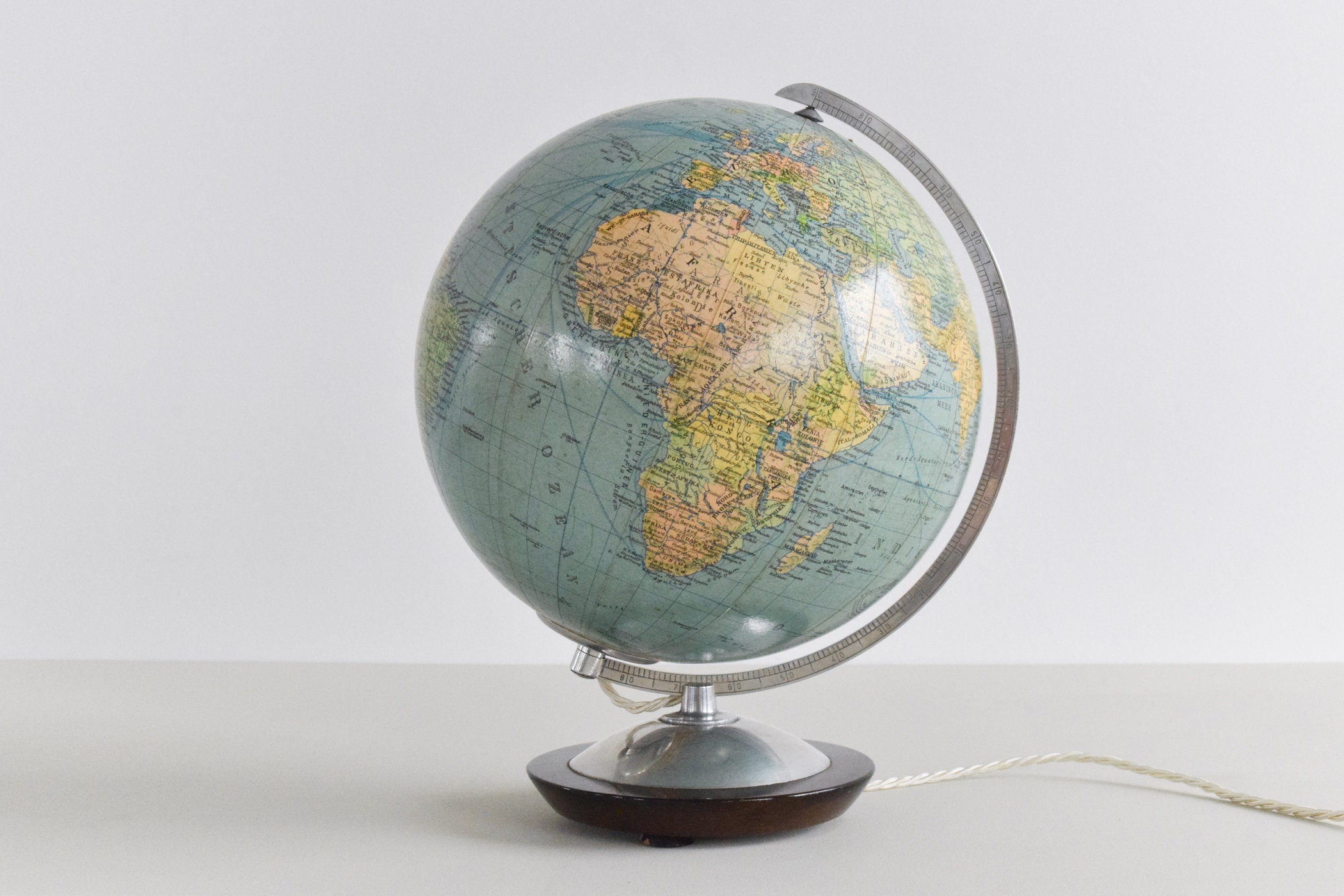 Erdglobus 地球儀 ドイツ製　アンティーク　1940年代　ビンテージ Erdglobus 地球儀 ドイツ製アンティーク1940年代ビンテージ