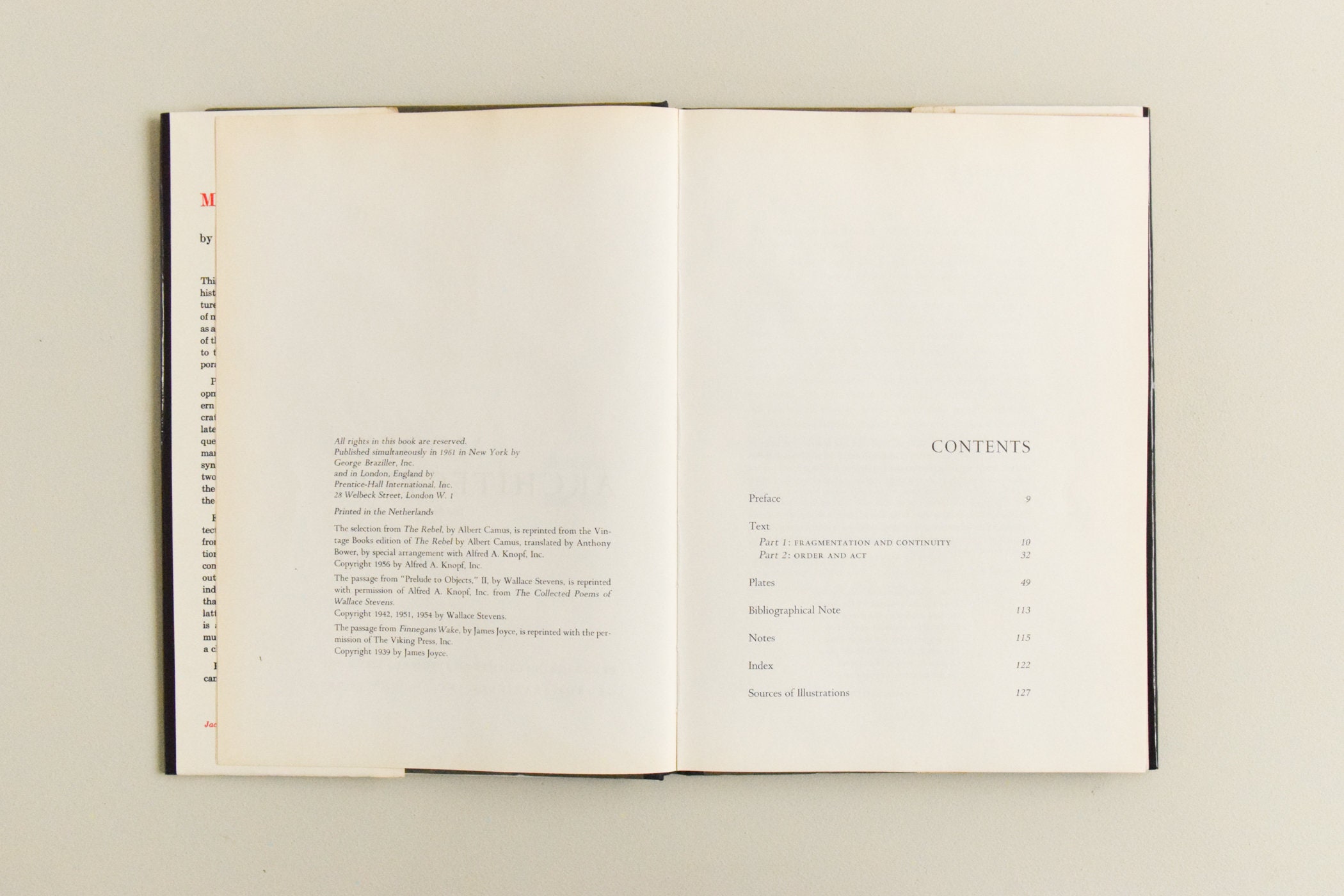 Vintage 1961 Modern Architecture Book by Vincent Scully, Jr