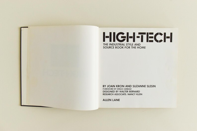 Vintage Book - High-tech by Joan Kron and Suzanne Slesin 1980 - Etsy UK