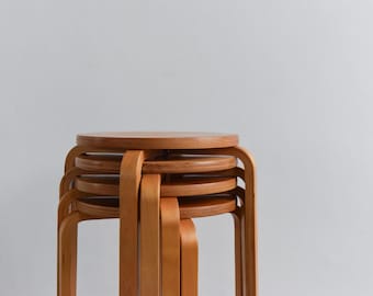 Vintage Set of Four IKEA FROSTA Bent Plywood Stools