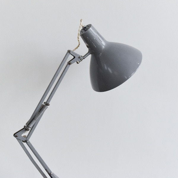 Vintage Grey Anglepoise Lamp by Luxo of Norway