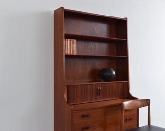 Vintage Danish Teak Secretaire Cabinet by Johannes Sorth for Bornholm Møbelfabrik