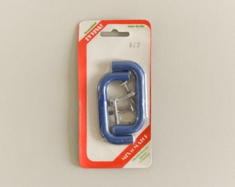 Vintage Pair of Blue Plastic Cupboard / Drawer D Handles by Evviva