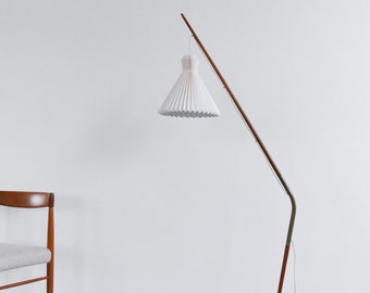 Rare Vintage Danish 1950s Fishing Rod Standing Lamp by Sven Aage Holm Sørensen for Holm Sørensen