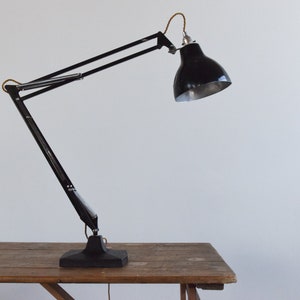 Vintage Black Herbert Terry & Sons Anglepoise Lamp Model No. 1273A