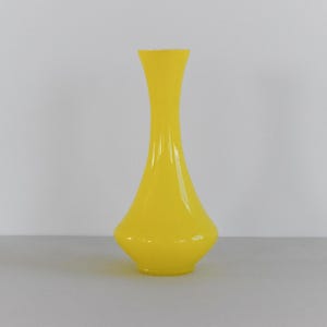 Vintage Yellow Opaline Glass Vase
