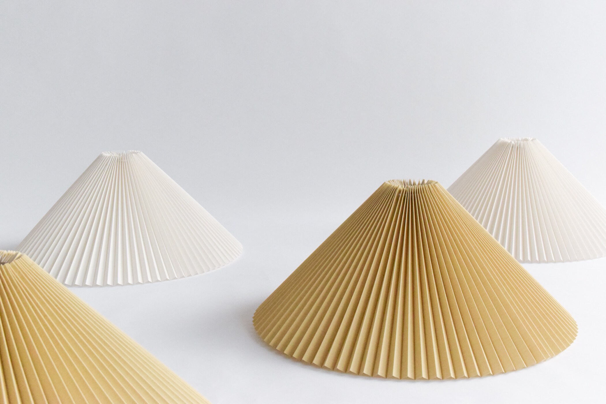Large Pleated Lampshade Available in Beige and White Etsy UK