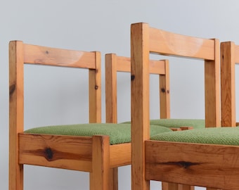 Vintage Set of Four Pine Dining Chairs by Hamlet Furniture