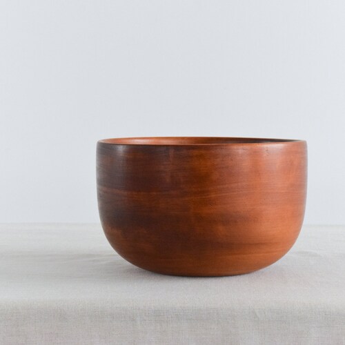 Vintage Rustic Mid-Century Hand Turned Wooden Fruit buying Bowl