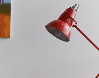 Vintage Red Herbert Terry & Sons Anglepoise Lamp Model No. 1227