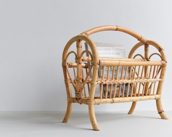 Vintage Bamboo Magazine Rack