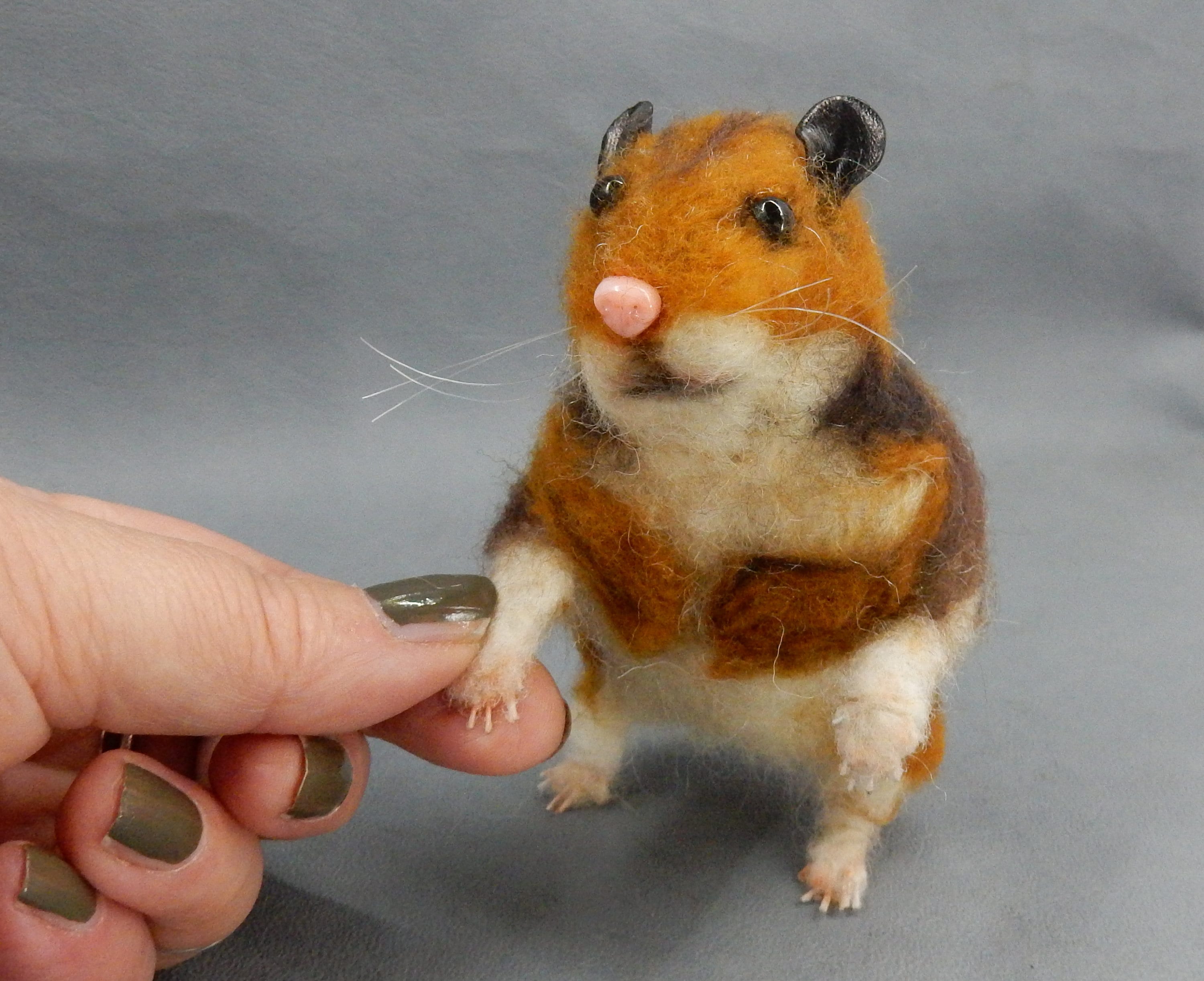 Needle felt Hamster replica lifesize effigy faux taxidermy Etsy