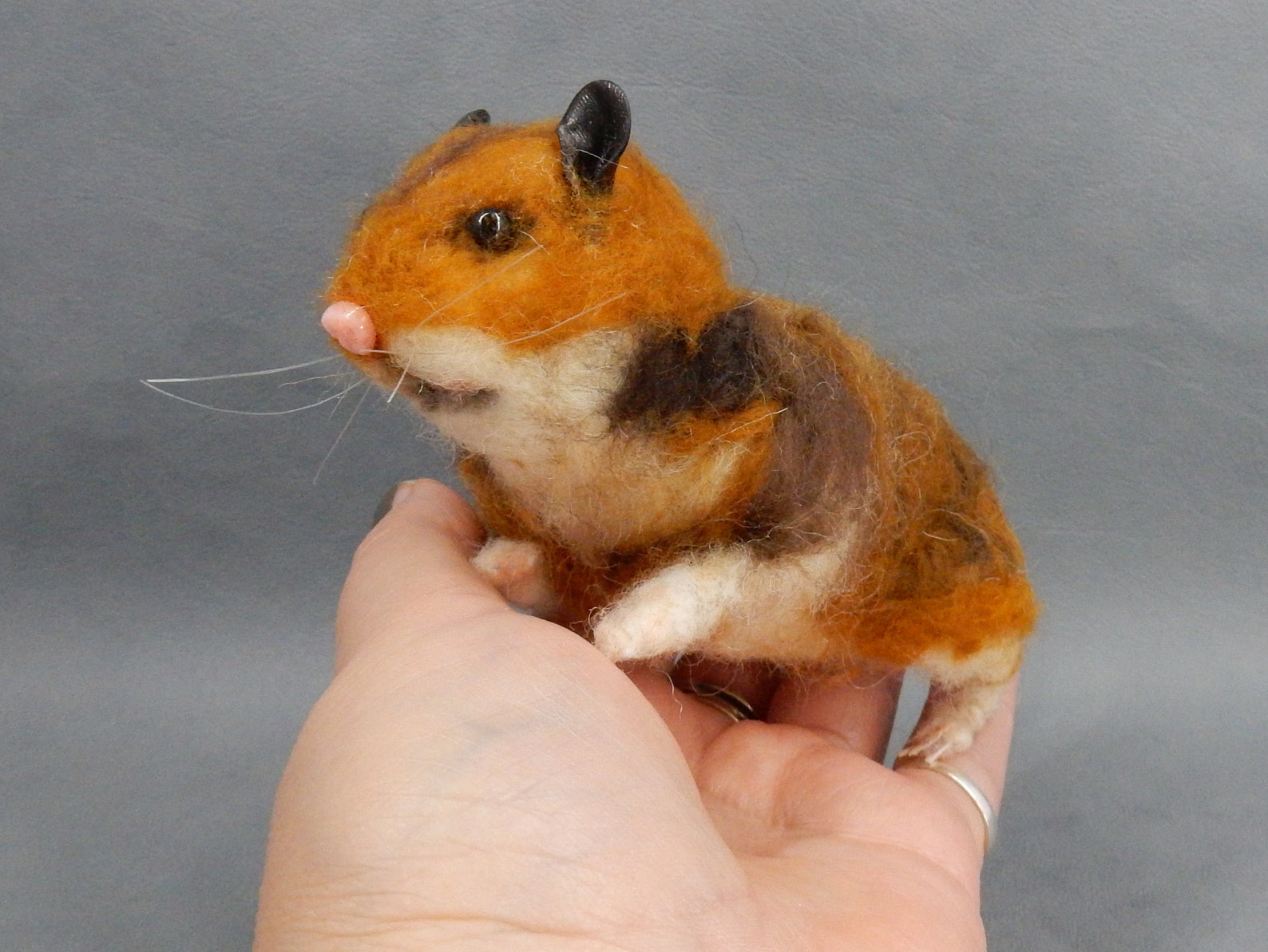Needle felt Hamster replica lifesize effigy faux taxidermy Etsy