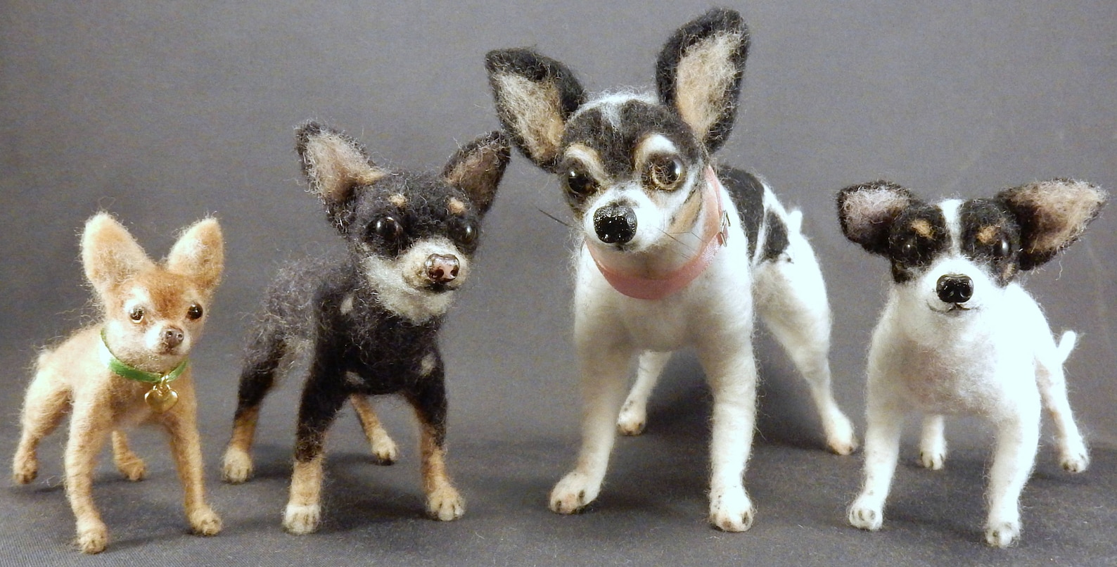 Weißer Chihuahua Filzminiatur Hundereplika nadelgefiltzer Hund Etsy