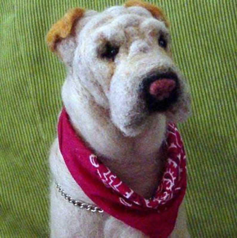 Shar Pei nadelgefilzte Hundereplik Filzminiatur von Fotos Etsy