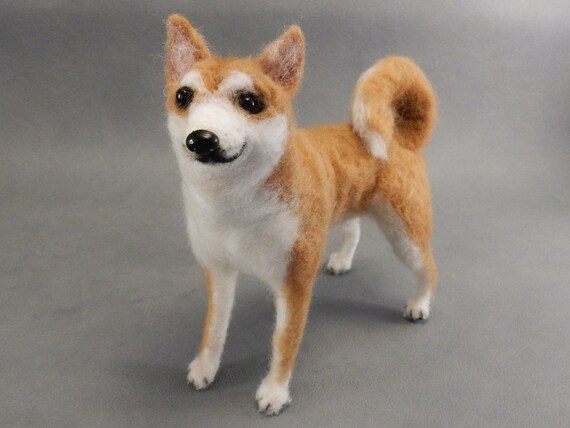 Shiba Inu Needle Felted Dog Miniature Shiba Effigy Custom Felted Dog Portrait From Photos Pet Loss Gift Pet Art Sculpture Alaskan Malamute