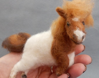 Custom Needle Felted Shetty Replica from Photos: Flexible Miniature Horse Memorial