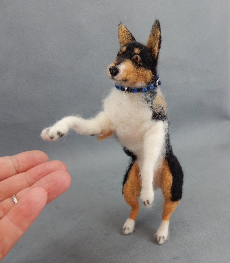 KurzhaarCollie Miniatur nadelgefilzter Hund auf Bestellung Etsy