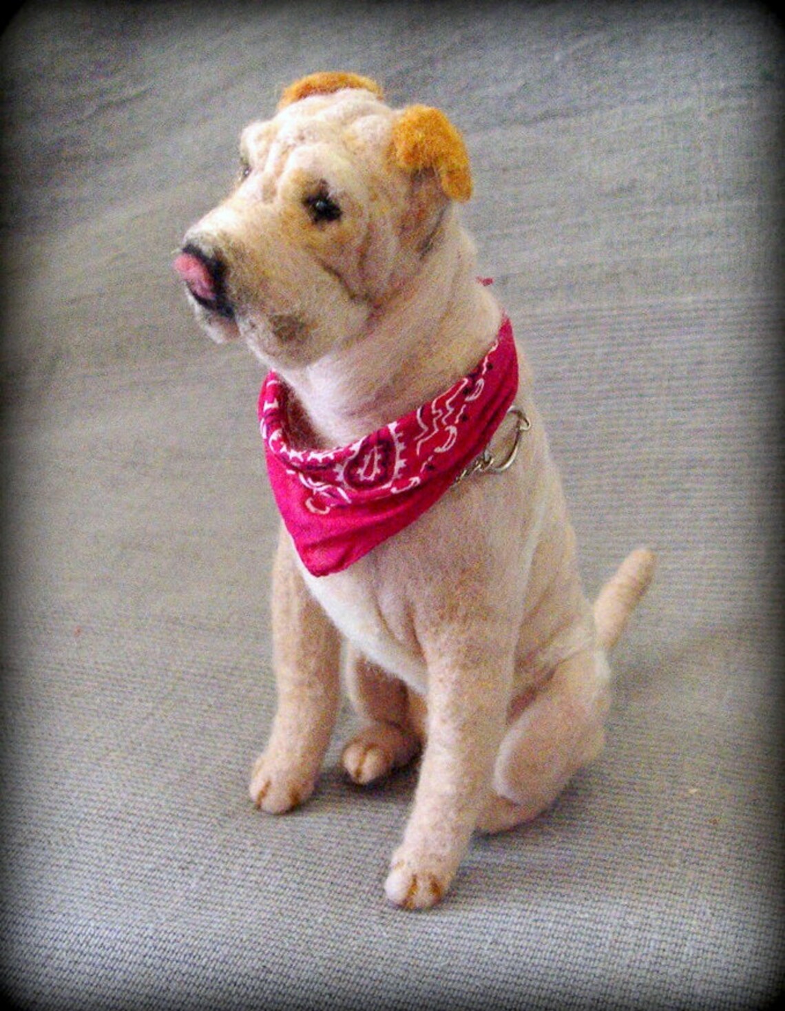 Shar Pei nadelgefilzte Hundereplik Filzminiatur von Fotos Etsy