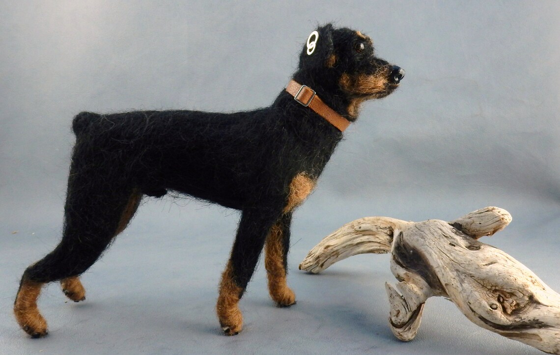 Gefilzter Rottweiler dein Hund nadelgefilzt Hundenachbildung Etsy