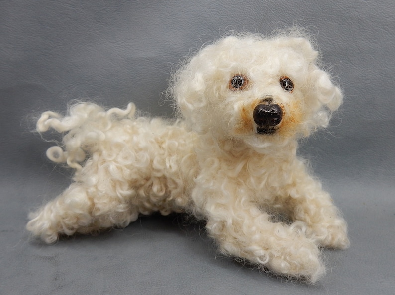 Bichon Frise custom dog effigy dog loss memorial Bolonese dog needle felt dog sculpture custom felted dog replica Mother's Day gift image 3