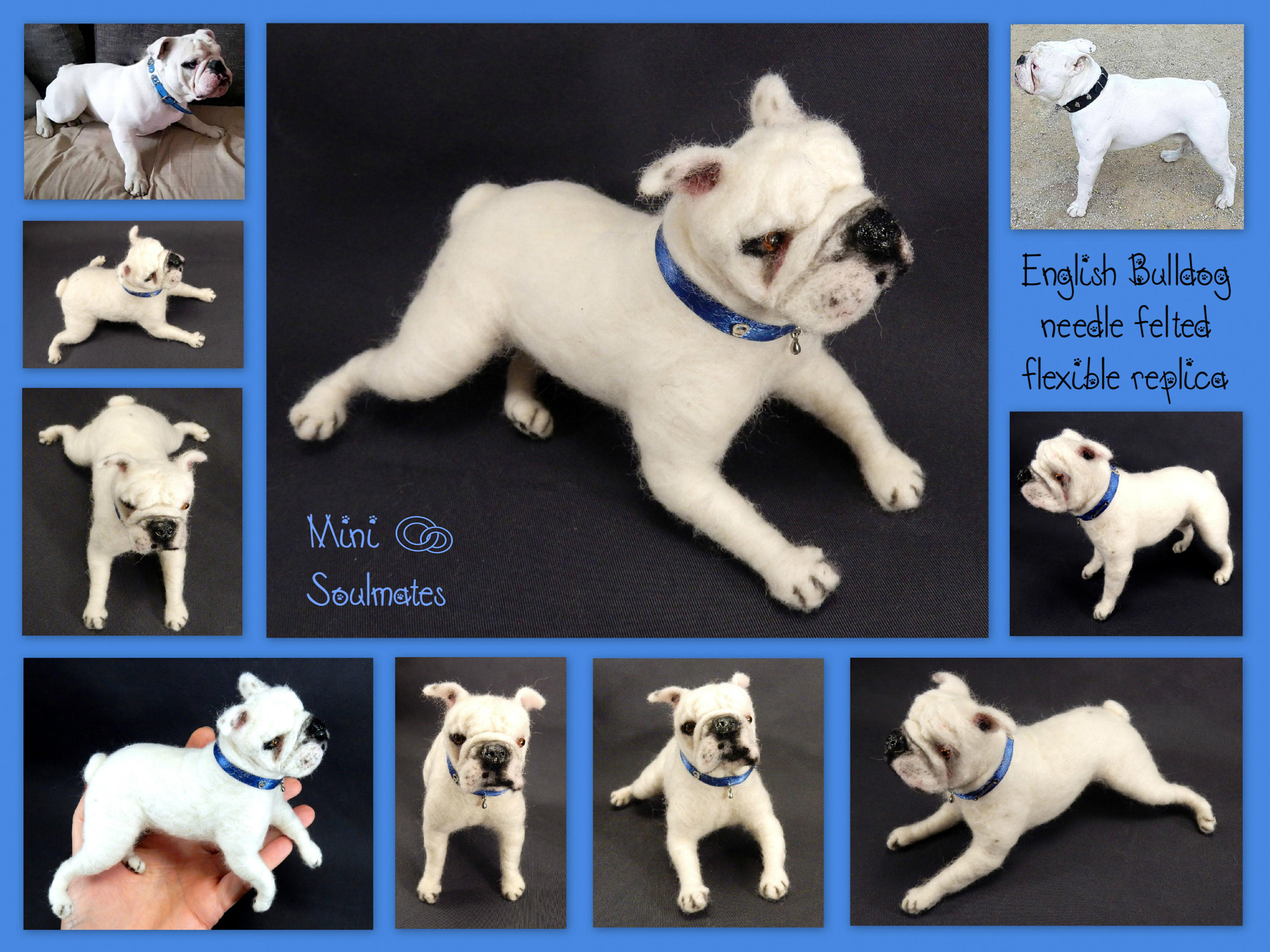 ニードルフェルトの犬：イングリッシュブルドッグのレプリカ