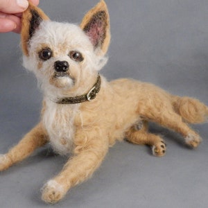 Cairn Terrier Abbild von Fotos: Nadelgefilzte Hundeminiatur - Bewegliche Skulptur - Unikat