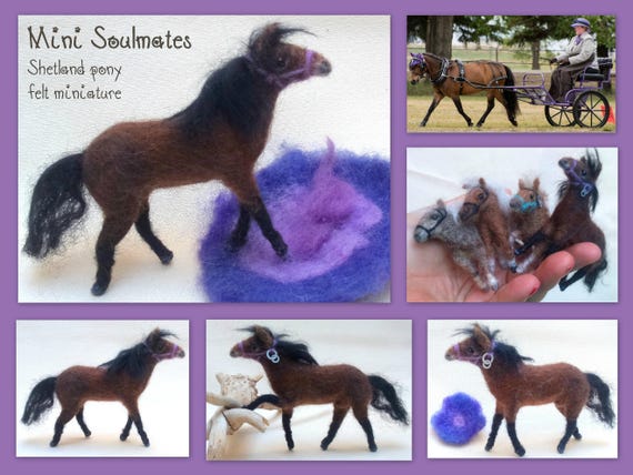 atlántico Tropezón Museo Guggenheim Shetland pony miniatura personalizada fieltro réplica de pony - Etsy España