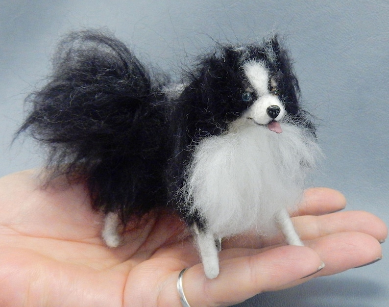 Spitz custom felted dog miniature Pomeranian look-alike custom dog replica needle felted dog soft sculpture dog remembrance dog keepsake image 1
