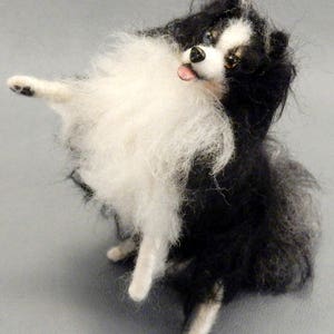 Spitz custom felted dog miniature Pomeranian look-alike custom dog replica needle felted dog soft sculpture dog remembrance dog keepsake image 6