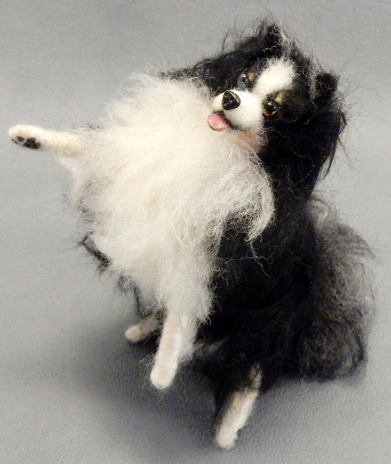 Spitz custom felted dog miniature Pomeranian look-alike custom dog replica needle felted dog soft sculpture dog remembrance dog keepsake image 6